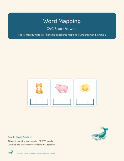 Cover of a word mapping worksheets set